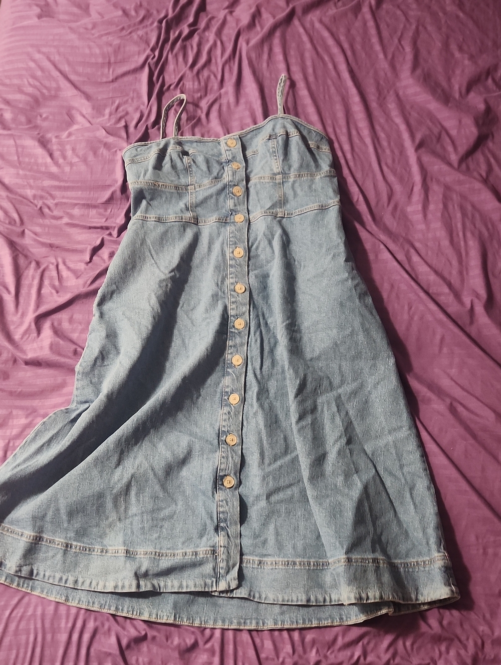 Universal Thread Light Blue Denim Button-Front Dress